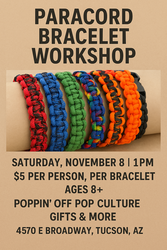 Paracord Bracelet Workshop @ Poppin' Off