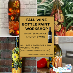 Fall Wine Bottle Painting