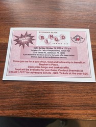 Stephen's Place, Inc. Annual Bingo Fundraiser