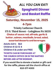 Spaghetti Dinner and Basket Raffle