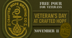 Veterans Day FREE PINT at Crafted Hope Brewing Co.