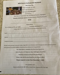 Most Sacred Heart Rosary Confraternity Beefsteak