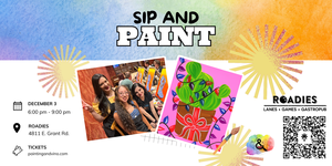 Christmas Cactus Paint and Sip at Roadies