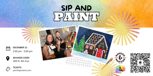 Gingerbread House Paint and Sip – Traced Canvas