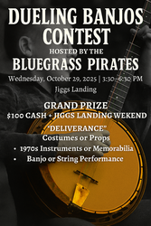Ahoy, banjo buccaneers! Show us yer strings and yer sass at the Dueling Banjos Contest!