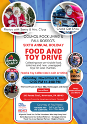 6th Annual Holiday Food and Toy Drive, Car Cruise Show & Photos with Santa and Mrs Claus