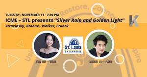 ICME-STL Inaugural Concert: Silver Rain and Golden Light