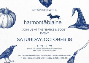Get Spooky in Style at Harmont & Blaine’s “Barks & Boos” Halloween Celebration!