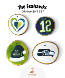 Seahawks Paint and sip Holiday art class in South Lake Union Seattle November 2025 by Artvana
