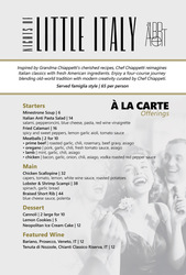 The Nights of Little Italy – Reflections of Italian American Cuisine