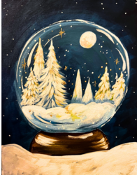 Holiday paint and sip art class in Bellevue WA November 2025 by Artvana