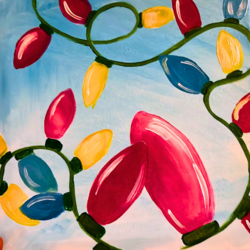 Holiday Paint and Sip art class in Bremerton WA November 2025 by Artvana