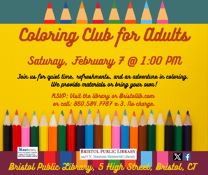 February Coloring Club for  Adults