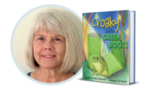 Lynne Reckman sharing and signing Croaky and the Green Boots
