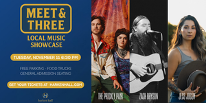 Meet & Three Local Music Showcase at Harken Hall Set for November 11