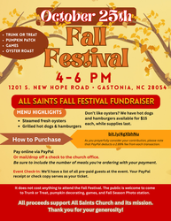 All Saints Episcopal Church 2025 Fall Festival