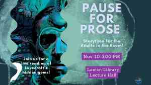 Pause For Prose: Storytime For Adults In The Room