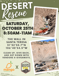 Join Mango Cannabis & Desert Rescue 915: help clean up The Wall on October 25th
