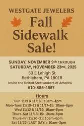 Westgate Jewelers Fall Sidewalk Sale 2025