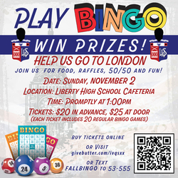 Fall Bingo / Basket Raffle - Liberty High School Grenadier Marching Band