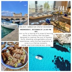 Information Session: Trip Abroad to Eastern Sicily with Olive & Atlas Paired with a Wine Tasting