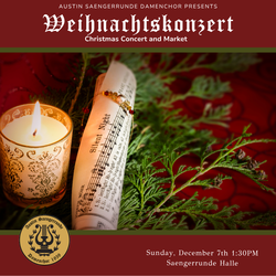 Saengerrunde Weihnachtskonzert (Christmas Concert and Market)