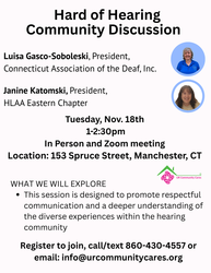 Hard of Hearing Community Discussion