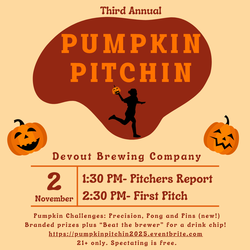Third Annual Pumpkin Pitchin at Devout Brewing
