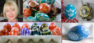 Easter Egg Decorating With Drop Pull Method (wax removed)