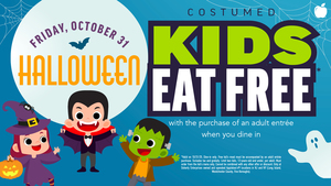 Kids Eat Free at Applebees on Halloween