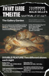 Avant Garde Theatre - Nightmare at 27 Feet.  Horror Film Double Feature & Live Theatre Performance
