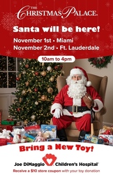 Santa’s Coming to Town and Landing His Sleigh at The Christmas Palace Fort Lauderdale