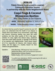 Palolo Chinese Home's Special Community Education Session