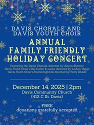 Davis Chorale and Davis Youth Choir Family Friendly Holiday Concert
