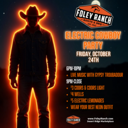 Electric Cowboy Party at Foley Ranch Boots & BBQ