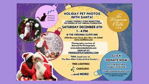 Holiday Pet Photos with Santa – Benefiting Friends of Kat Simons Foundation