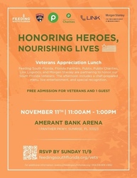 Feeding South Florida® to Host Third Annual Veterans Appreciation Luncheon on Nov. 11
