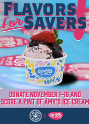 Scoop Up a Pint from Amy’s Ice Cream When You Donate Blood November 1–15