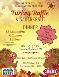 Sea Breeze Volunteer Fire Association Annual Turkey Raffle