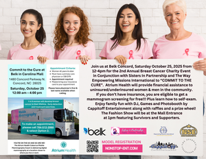 Atrium Mammogram Bus & Commit to the Cure Fashion Show Return to Belk at Carolina Mall