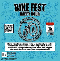 4th Annual LA BikeFest - LA’s Pedal-Powered Happy Hour Fundraising Celebration