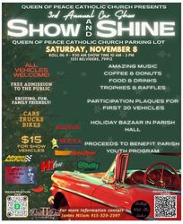 ✨ Join us for the 3rd Annual Queen of Peace Show & Shine!✨