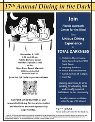 DINING IN THE DARK FUNDRAISER FOR THE BLIND!