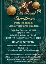 FREE XMAS PARTY FOR BLIND CHILDREN!