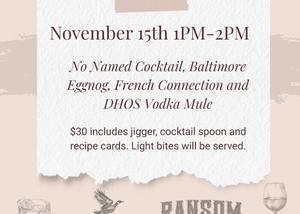Mixology Class November 15th