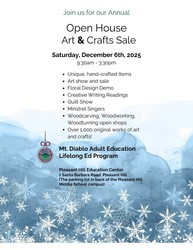 Mt. Diablo Adult Education Annual Open House Art & Craft Sale