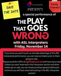 The Play that Goes Wrong performed by Chartiers Valley High School Theatre | November 12-15th at 7pm