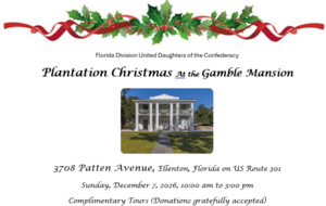Christmas at the Gamble Plantation