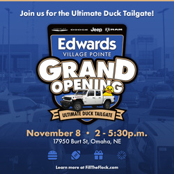 Edwards Auto Village Pointe Grand Opening: Ultimate Duck Tailgate and Fireworks Show