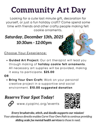 Community Art Day: DIY Felt Holiday Cookie Ornaments